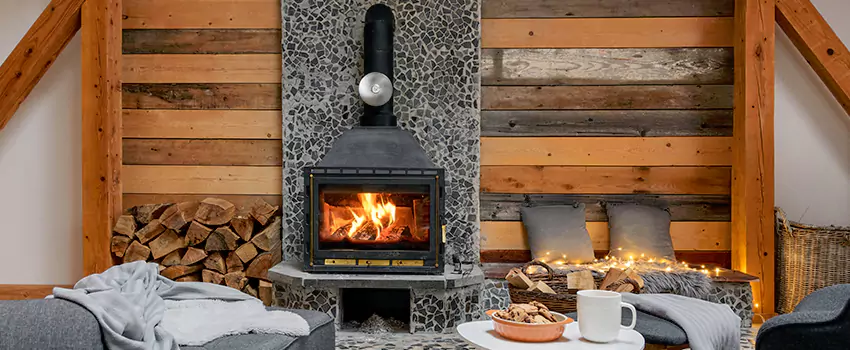 Thelin Hearth Products Direct Vent Gas Stove Fireplace Inspection in Saugus, Massachusetts